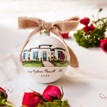 Custom Hand Painted Christmas Ornament, Personalized Photo or Logo Keepsake